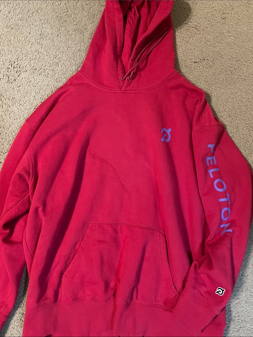 Peloton women’s pink  Hoodie with Logo Sleeve